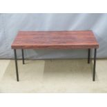 A retro mid century modern rosewood style coffee table, W96 x D50 x H47cm