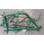 Francis Barnett motorbike frame and wheel