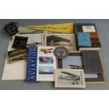Aviation collectables including Fairey Aviation MC & LCC badge, Gloster and Gloucestershire interest
