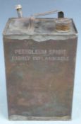 Vintage Post Office petrol can with two compartments, marked GPO to handle, height 29cm