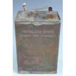 Vintage Post Office petrol can with two compartments, marked GPO to handle, height 29cm