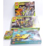 Four Lego construction sets Power Miners Titanium Command Rig 8964, Crystal Sweeper 8961 and Mine