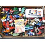 A large collection of mainly Matchbox diecasat model vehicles including promotional vans etc