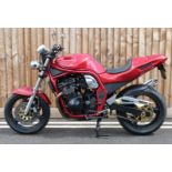 1999 Suzuki Bandit 600cc four cylinder motorbike, registration number T822 FRU, MOT expired 12/08/