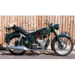 1957 Velocette MAC 350cc single cylinder motorbike registration number MRD 95, with electronic