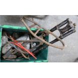 Motorbike parts including BSA Bantam parts/Triumph Cub sub frame