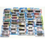 Forty-five Hot Wheels diecast model vehicles, all in original blister packs.