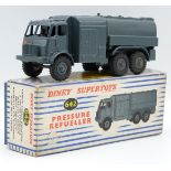 Dinky Supertoys diecast model Pressure Refueller with RAF blue cab, chassis, tank and hubs, 642,