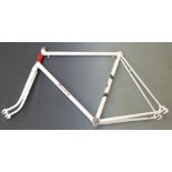 Vintage Armstrong bicycle frame and forks using Reynolds 531 tubing, circa 1955-1956, 22½ inch
