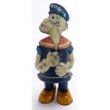 J Chew & Co. U.S.A clockwork tinplate Popeye figure marked 1932 King Features Syndicate Inc, 15.