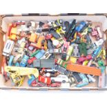 Over 100 Corgi, Dinky, Matchbox and similar diecast model vehicles including Batman helicopter,