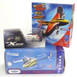 Three radio control vehicles Air Hogs Storm Blazer, The Discovery Store Skycopter and DRW The X-