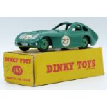 Dinky Toys diecast mode Bristol 450 with racing number 27 decals, green body and hubs, 163, in