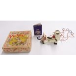 Moko, Muffin The Mule Junior cast metal puppet in original box with Muffin club membership card