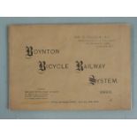 Boynton Bicycle Railway System 1893 brochure including diagrams of locomotives, rolling stock,