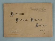 Boynton Bicycle Railway System 1893 brochure including diagrams of locomotives, rolling stock,