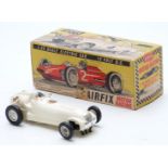 Airfix 1:32 scale Model Motor Racing electric car 1937 Mercedes with white body and driver and