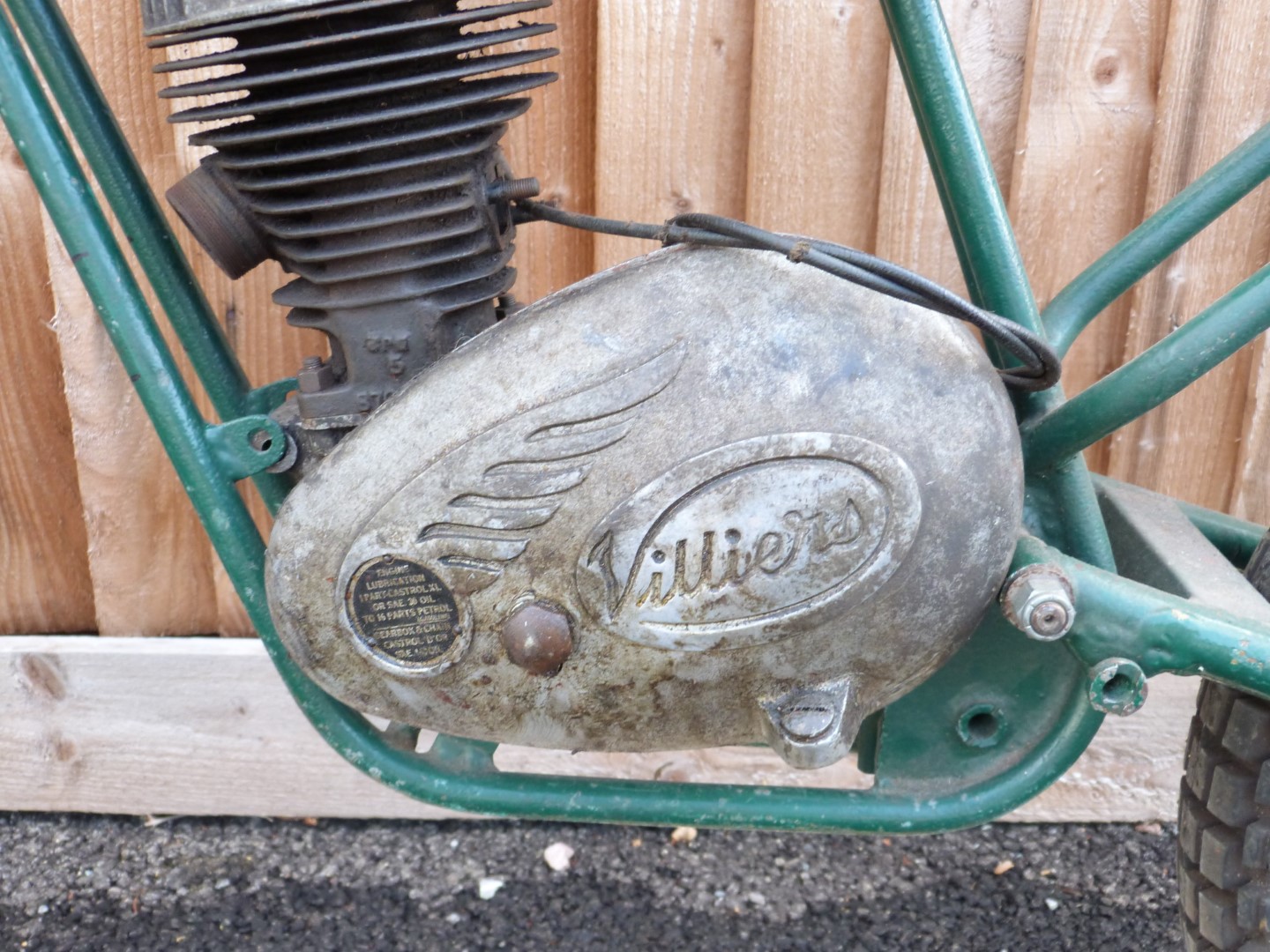 Classic trials bike, possibly Sprite, with Villiers two stroke single cylinder engine, no frame - Image 6 of 6