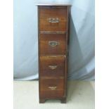 A vintage oak 'Ceres patent' filing cabinet, W40 x D54 x H127cm