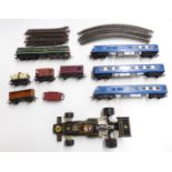 Two Tri-ang Hornby 00 gauge model railway part train sets The Blue Pullman RS.52 and Freight