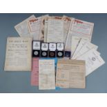 Stroud interest motorcycle trial ephemera and medals relating to R.W. Sutton, including silver