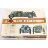 Airfix 1:12 scale 1930 4½ Litre Supercharged Bentley model kit, 2001, in original box.
