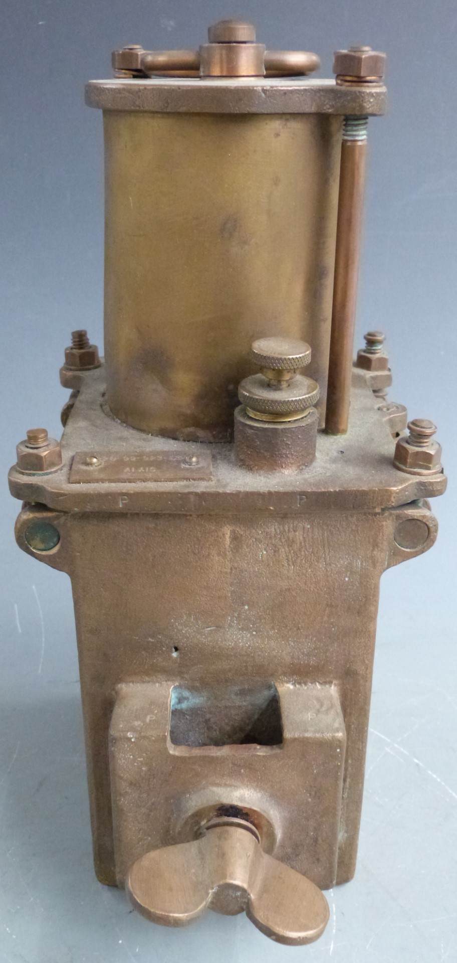 Bronze emergency navigation light for a submarine with impressed 'Alaig' and 6220-99-925-6951,