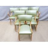 A set of six retro/ mid century modern upholstered chairs by Benchairs (2+4)