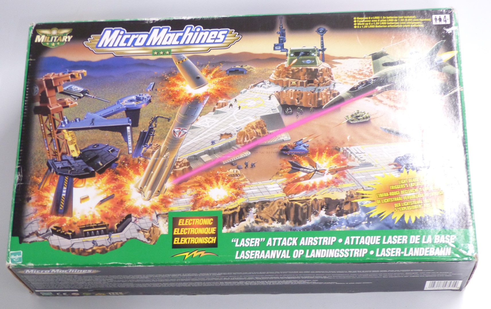Hasbro Micro Machines Military Laser Attack Airstrip playset, in original box.