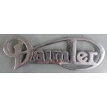 Daimler bus or similar chrome badge, length 26cm
