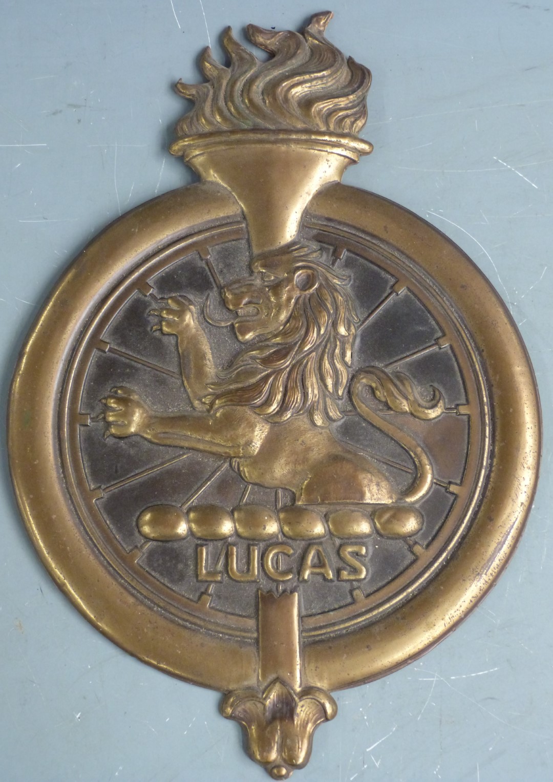 Vintage Lucas car showroom or similar plaque, height 34cm