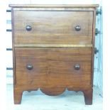 A 19thC mahogany chest of two drawers