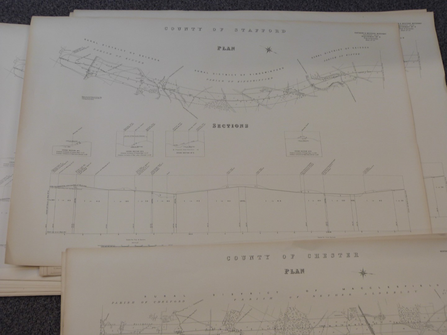 Large collection of drawings relating to the Northern & Western motorway circa 1920s, of - Image 3 of 4