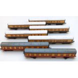 Seven Lima 0 gauge model railway coaches including GWR Cornish Riviera Limited etc.