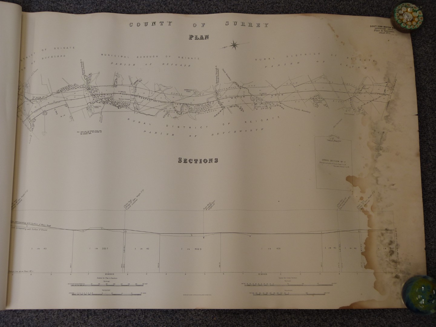Bound book of plans and sections of the Southern Motor Road from London to Brighton dated 1929, 68 x - Image 4 of 4