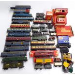 A collection of Tri-ang, Hornby Dublo and similar 00 gauge model railway locomotives, rolling stock,