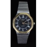 Longines gentleman's wristwatch ref. 4404.950 with date aperture, white Roman numerals, gold