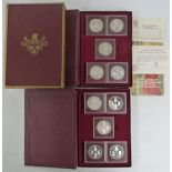 1980 Cayman Islands 'Silver Kings' collection with certificates, including Royal Mint