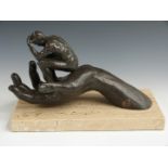 Lorenzo Quina (Spanish) limited edition (869/999) bronzed sculpture 'La Mano De Dios/ Hand of