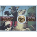 2007 gold full sovereign in Royal Mint Gold Bullion presentation pack