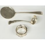 Scottish hallmarked silver serving spoon, William IV Scottish hallmarked silver King's pattern