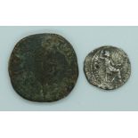 Roman Empire bronze Sestertius coin of Gordian III 238-244AD. Liberty reverse, diameter 30mm,