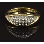 Georg Jensen silver gilt ring, size R