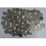 Approximately 520g of pre-1947 UK silver coinage with small Victorian content