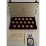 Royal Mint 'The Royal Marriage Commemorative Coin Collection' comprising 16 silver crowns 1981, in