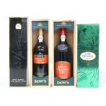 Two bottles of Dow's Christmas Reserve Port, one 50cl the other 75cl, both 20% vol in presentation