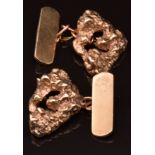 A pair of 9ct gold cufflinks, 10.6g