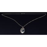 A 9ct gold necklace and 9ct gold locket, 5.2g, length 47cm