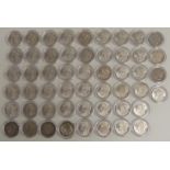 A collection of 52 USA silver dollars 'Eagle' Morgan Liberty etc ranging from1881-1922