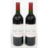 Two bottles of Chateau Lynch Bages 2001 Pauillac Grand Cru Classé red wine 75cl 13% vol. This lot